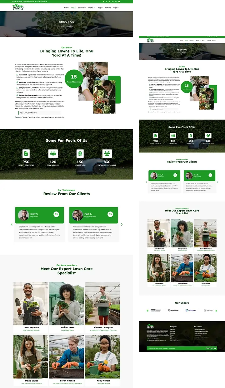 lawn care web template
