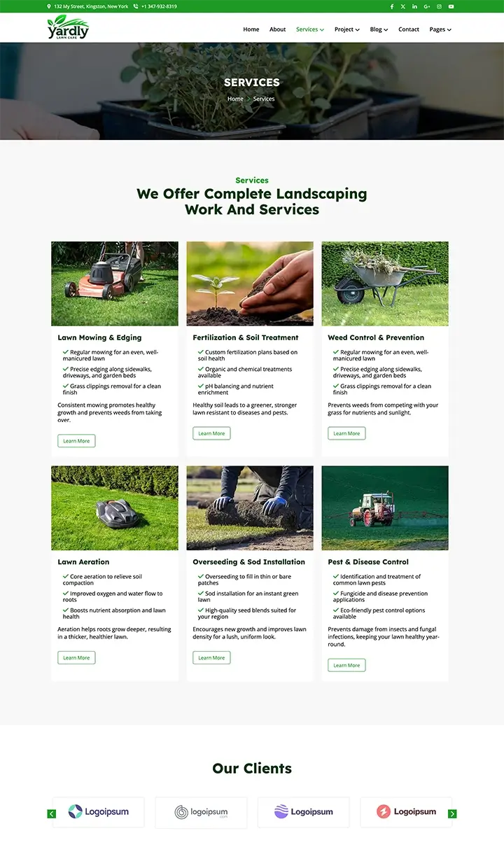 free services web template