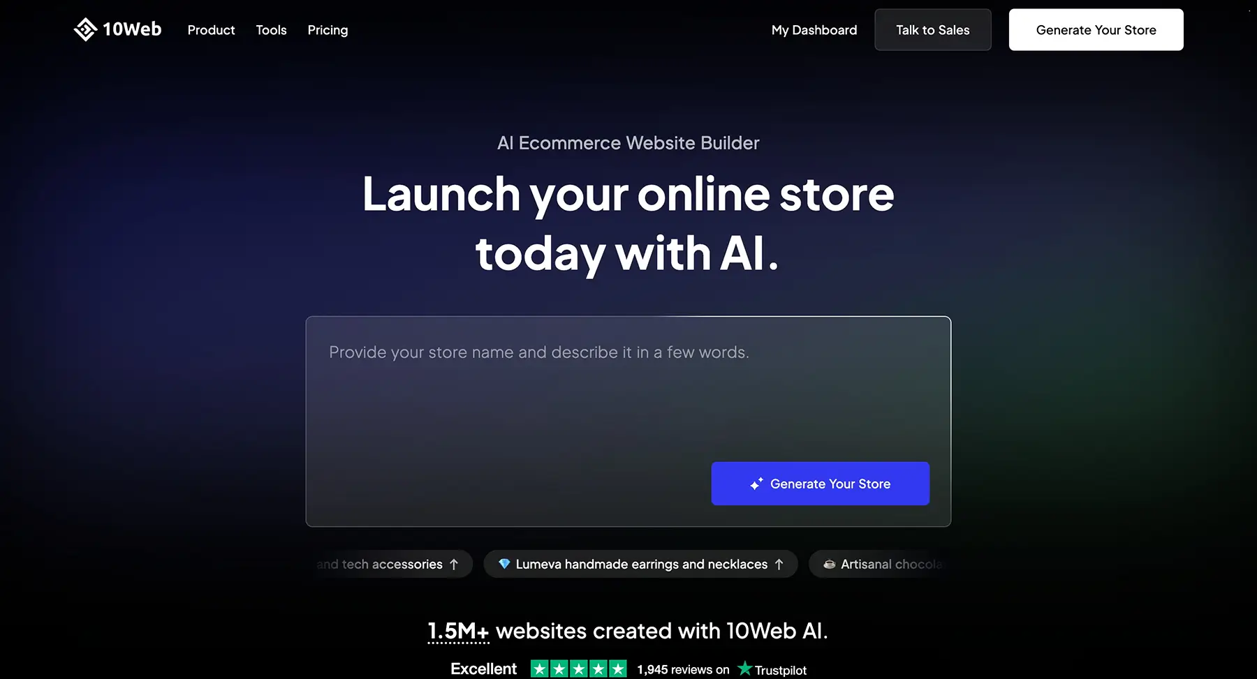 online store website builder