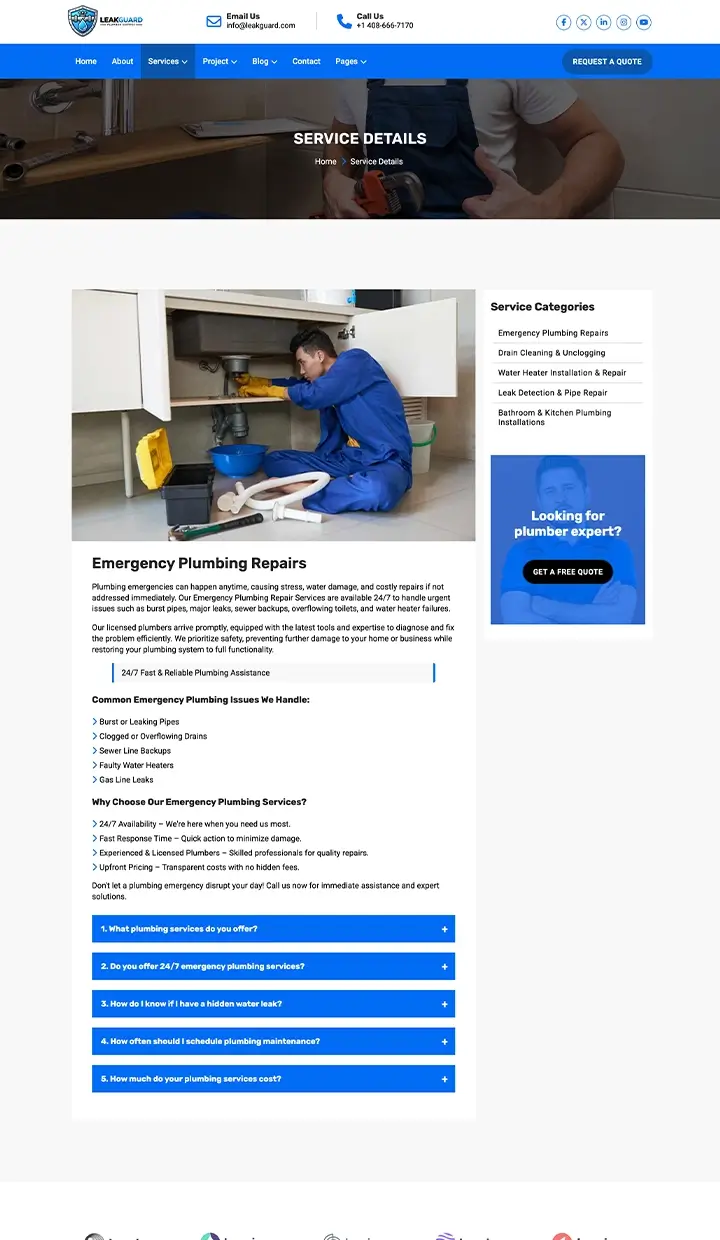 plumber website template