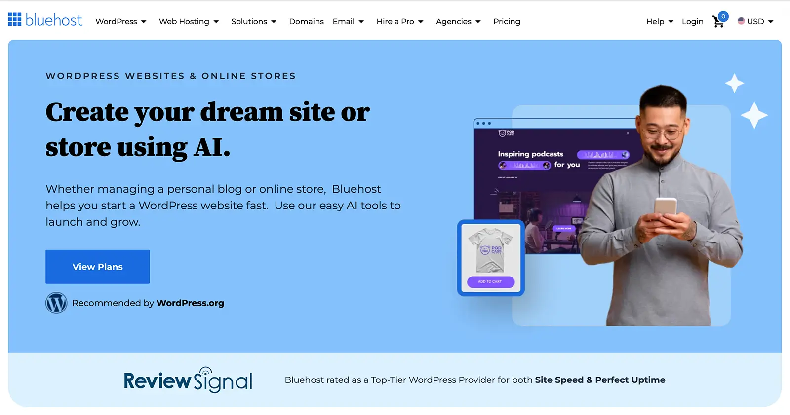 bluehost store builder