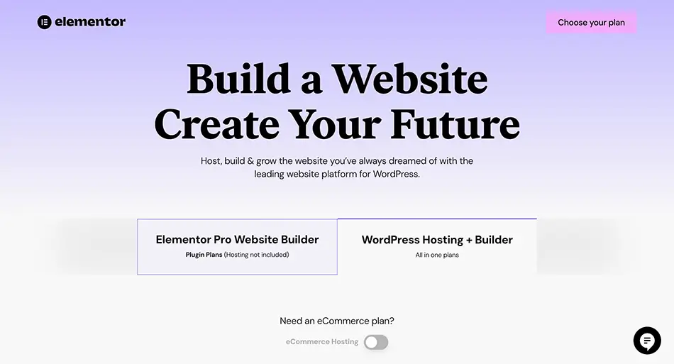 Elementor AI to create website