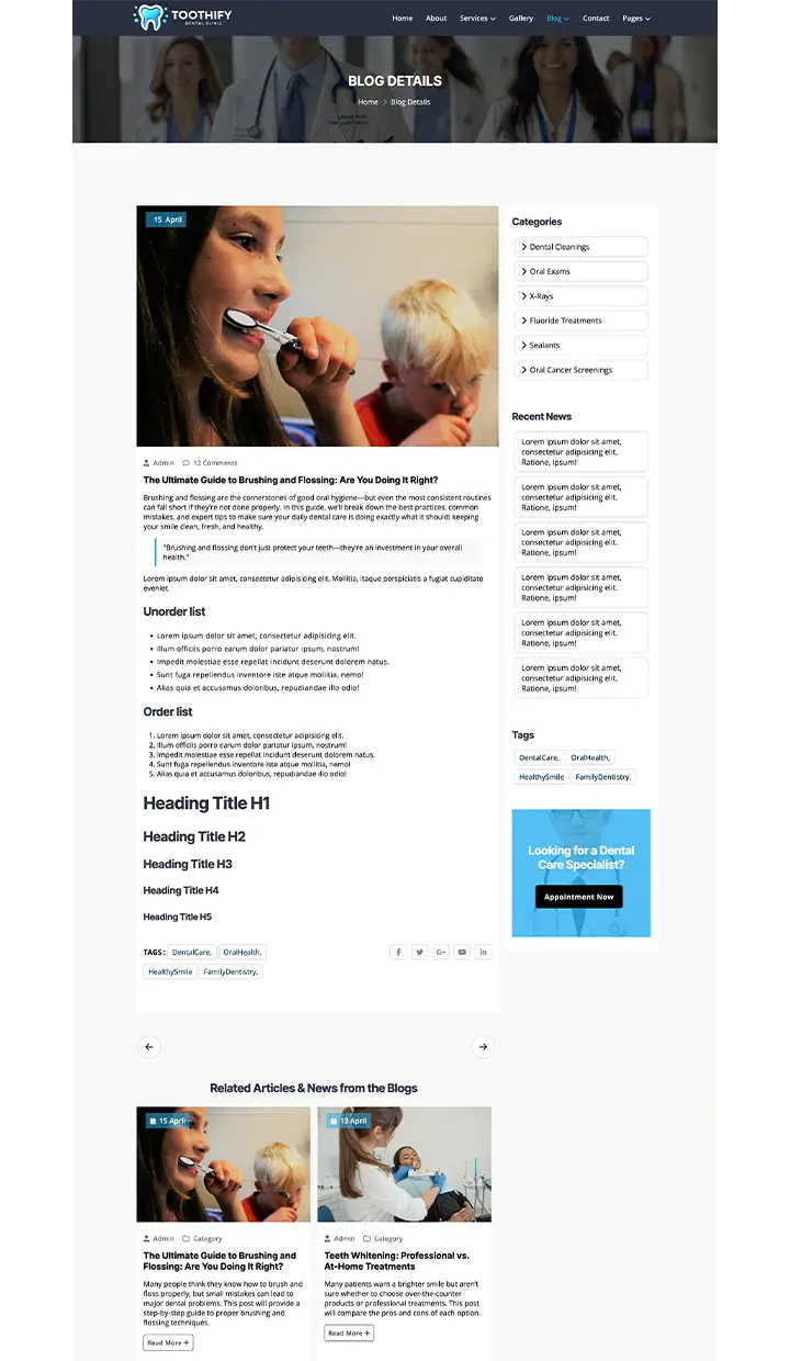 free html blog template