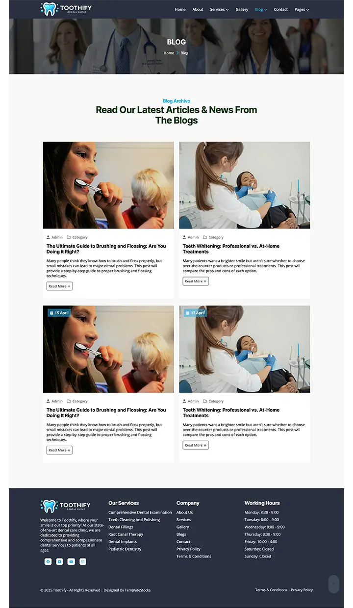 free html css blog template