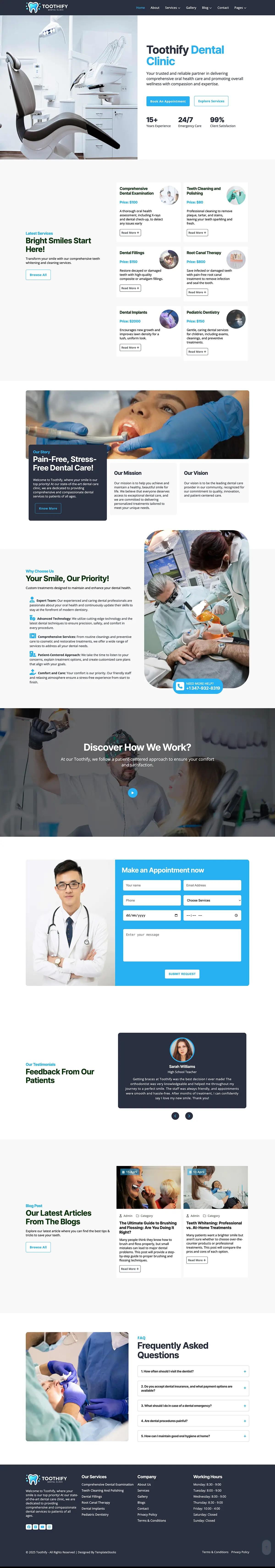dentist website template