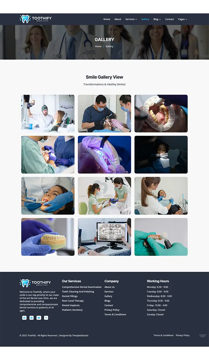 dental website design templates