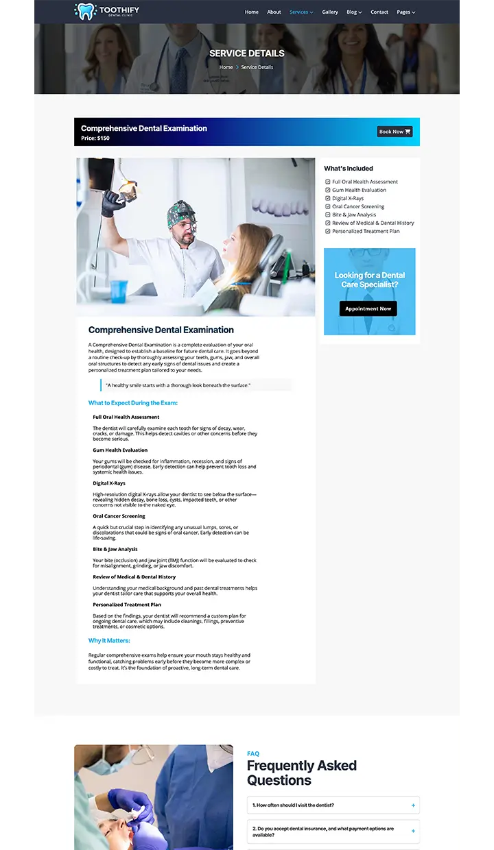 dentist web template