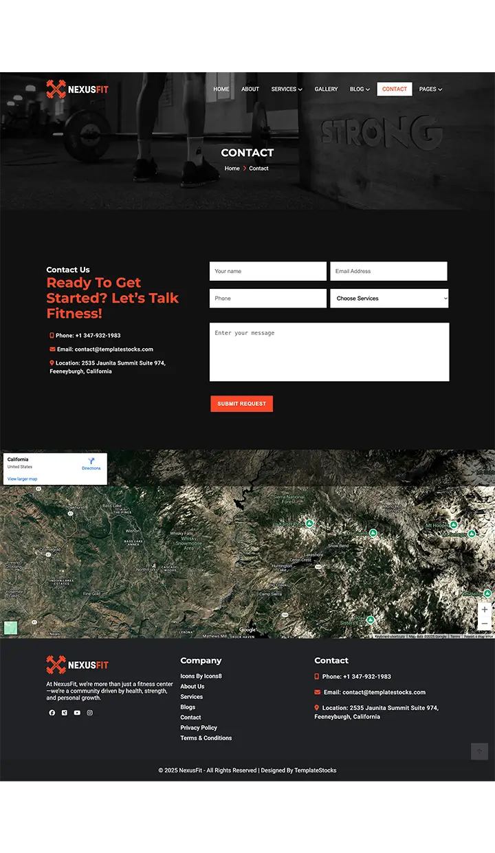 personal trainer website template